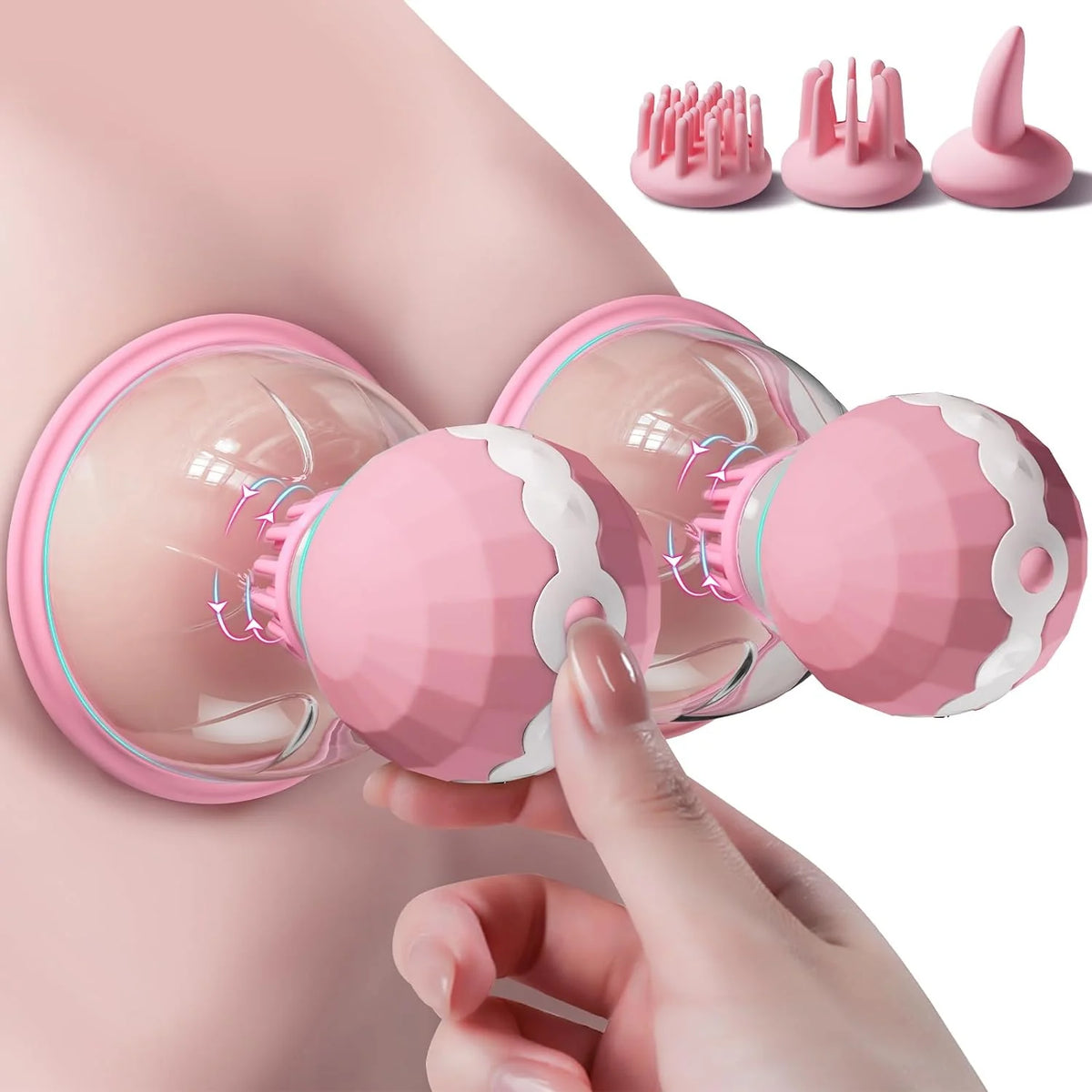 Sex Toys Nipple Vibrator for Women,Breast Suckers Massager with 10 Modes Vibrators & 360°Rotation Stimulation Nipple Clamps Strong Sucking Vibrater Adult Sexual Pleasure Toy for Female Couples Games - AVYXO