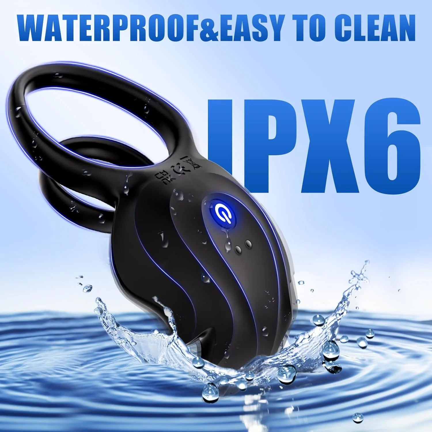 Penis Ring Clitoral Vibrator Double Pleasure 2-in-1 Vibrating Cock Ring with 9 Modes and APP Remote Control - AVYXO