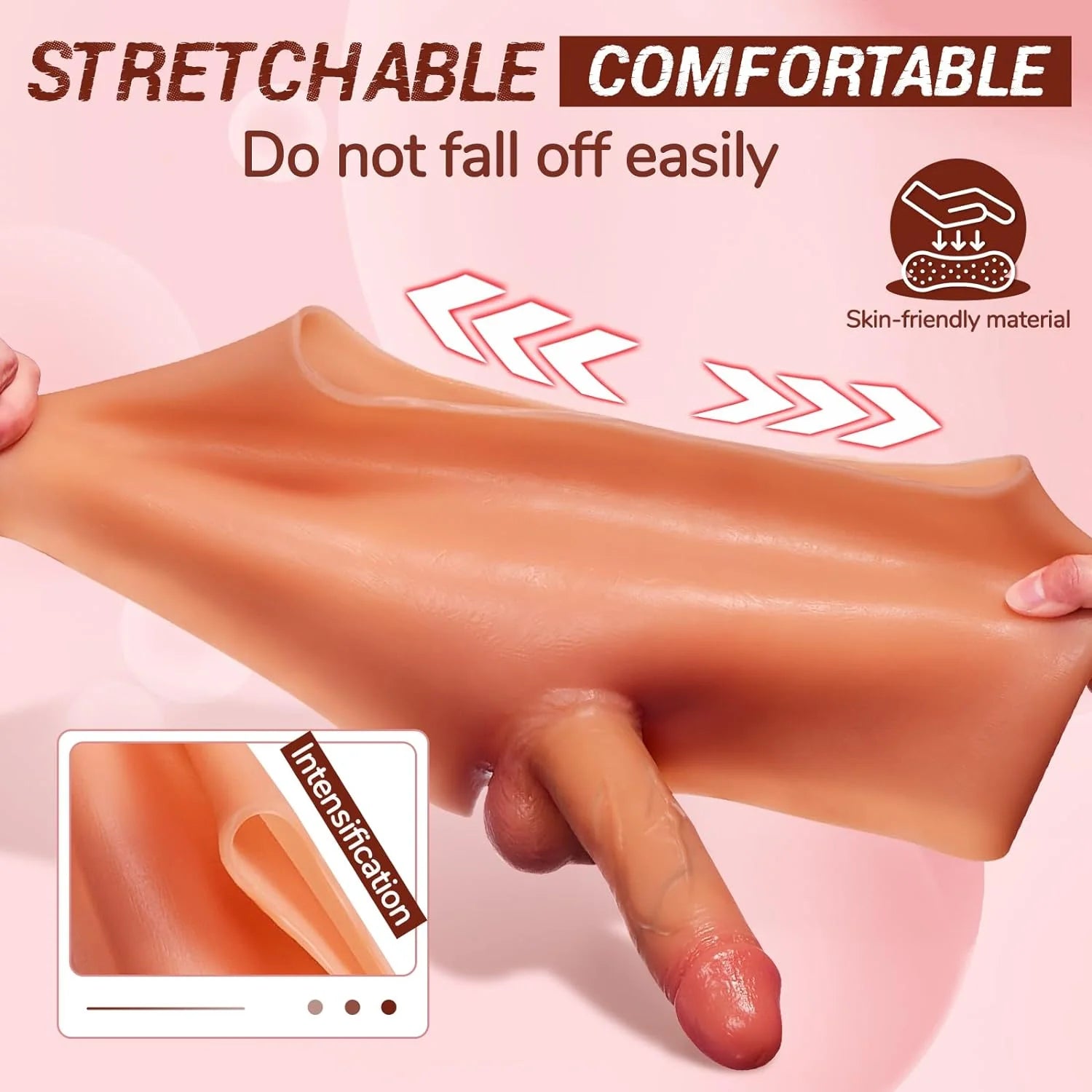 AAVIBE 7.3'' Long Dildos Panties with Realistic Penis Skin Color G-Spot Stimulator Lesbian Sex Toy - AVYXO