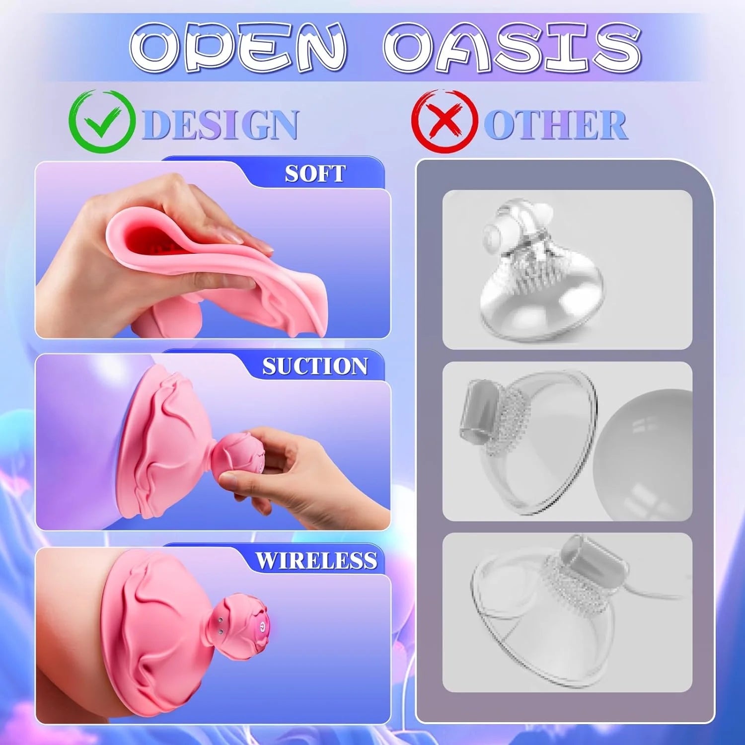 PreviousNext       Nipple Toys Sex Toys for Women- Female Sex Toys adylt Toys Sucking Stimulator with 10 Rotating for Nipple Clitoral Vibration - AVYXO