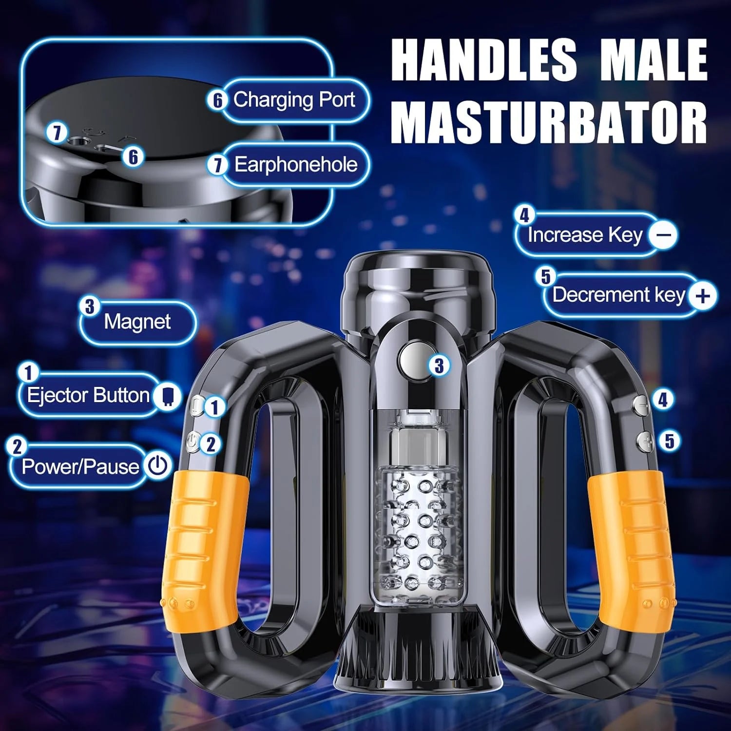Automatic Male Masturbators Sex Toys for Men，Male Stroker with 10 Thrusting & Rotating Modes, Male Masturbator Adult Sex Toys & Games - AVYXO