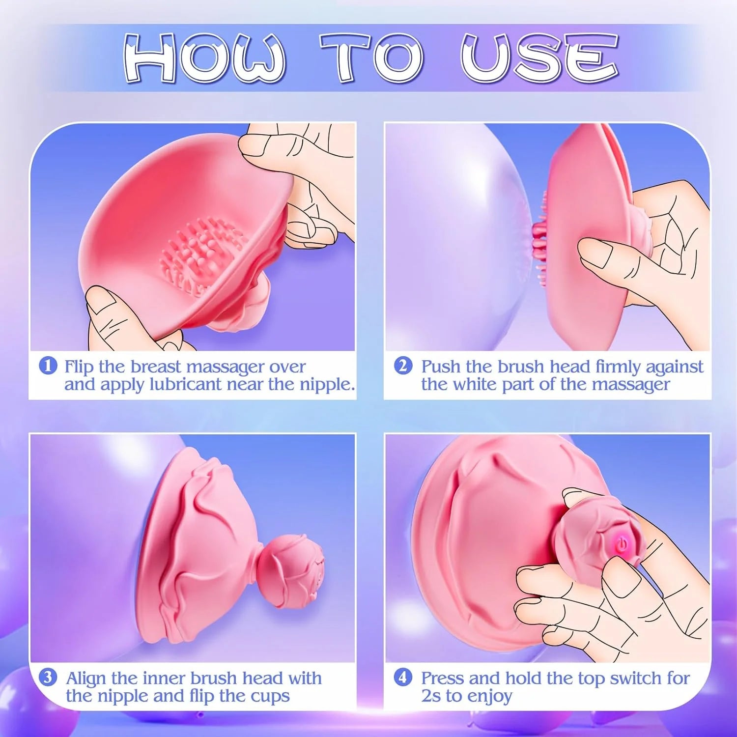 PreviousNext       Nipple Toys Sex Toys for Women- Female Sex Toys adylt Toys Sucking Stimulator with 10 Rotating for Nipple Clitoral Vibration - AVYXO