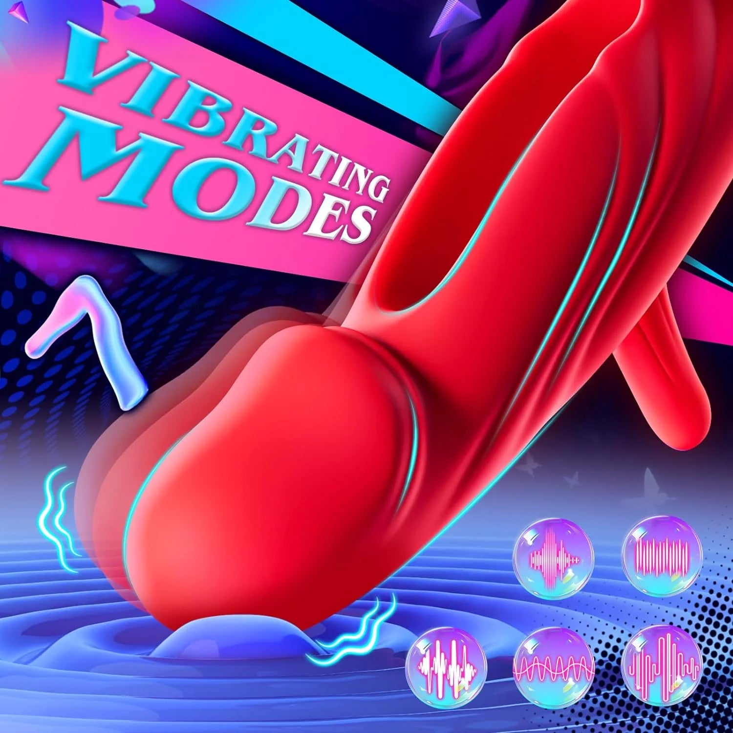 Thrusting Vibrator Sex Toys - 3-in-1 Clit Vibrator with 12 Modes, Tongue Stimulator Dildo for Women's Pleasure - AVYXO