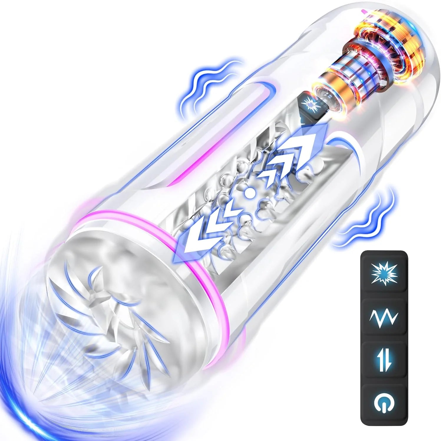 AAVIBE Automatic Male Masturbator - 5 Thrusting & Vibrating Modes, Pocket Pussy for Men - AVYXO