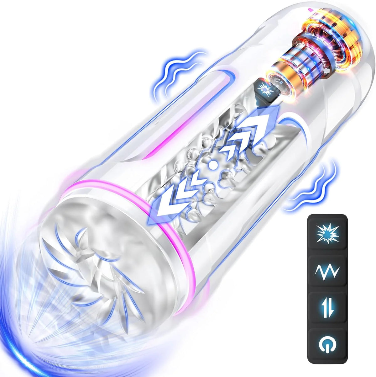 AAVIBE Automatic Male Masturbator - 5 Thrusting & Vibrating Modes, Pocket Pussy for Men - AVYXO