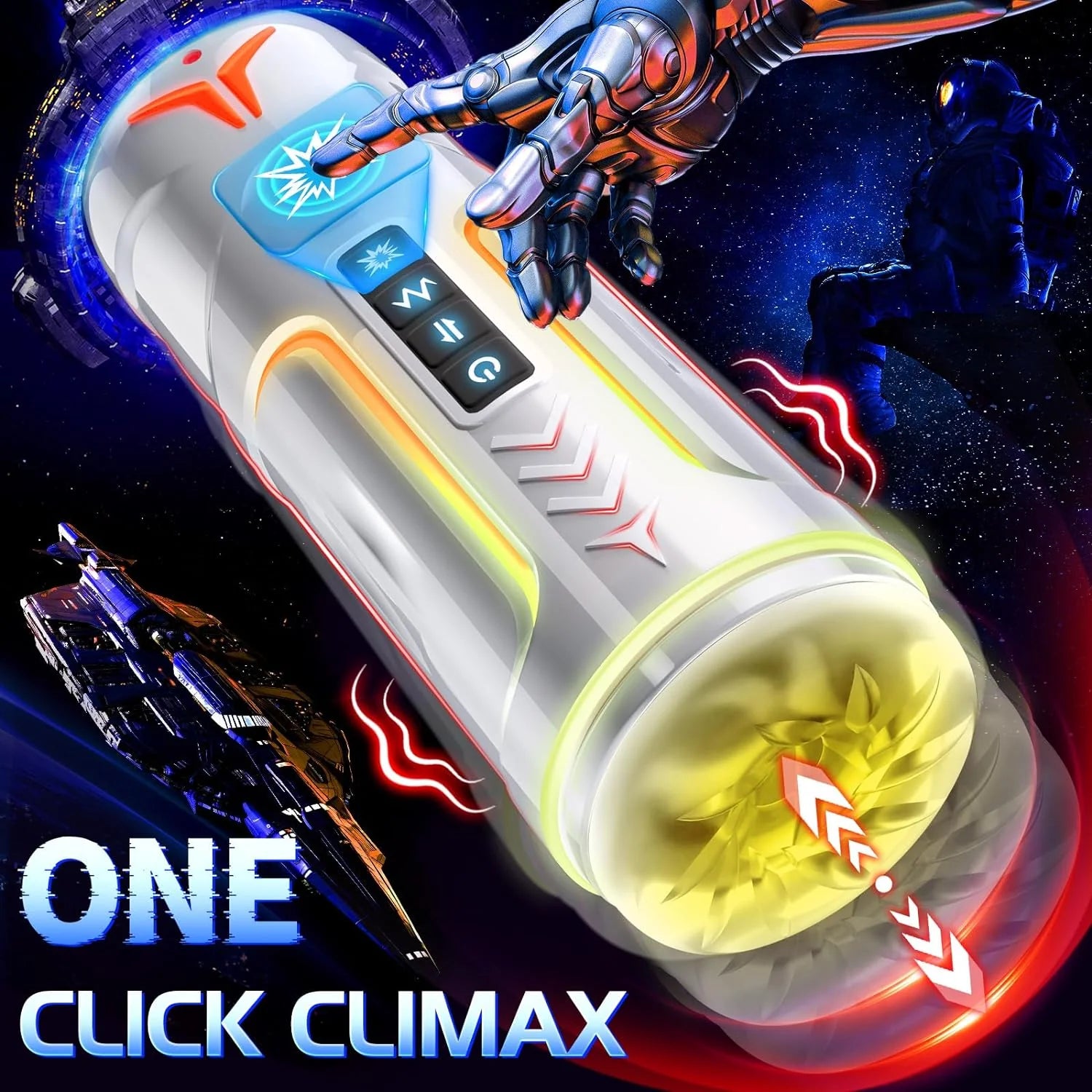 AAVIBE Automatic Male Masturbator - 5 Thrusting & Vibrating Modes, Pocket Pussy for Men - AVYXO