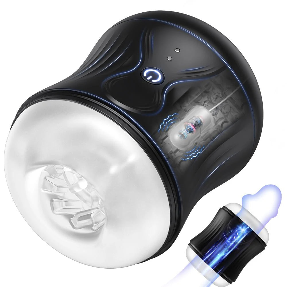 Vibrating Male Masturbator - 12 Vibration Modes, Oral Sex Pleasure - AVYXO