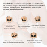 2024 Newest Ultra Boost Inserts, Double-Sided Adhesive Pads, Sticky Bikini Padding Inserts for Sports Bra, Swimsuit, Light Skin Tone, A,B,C,D - AVYXO