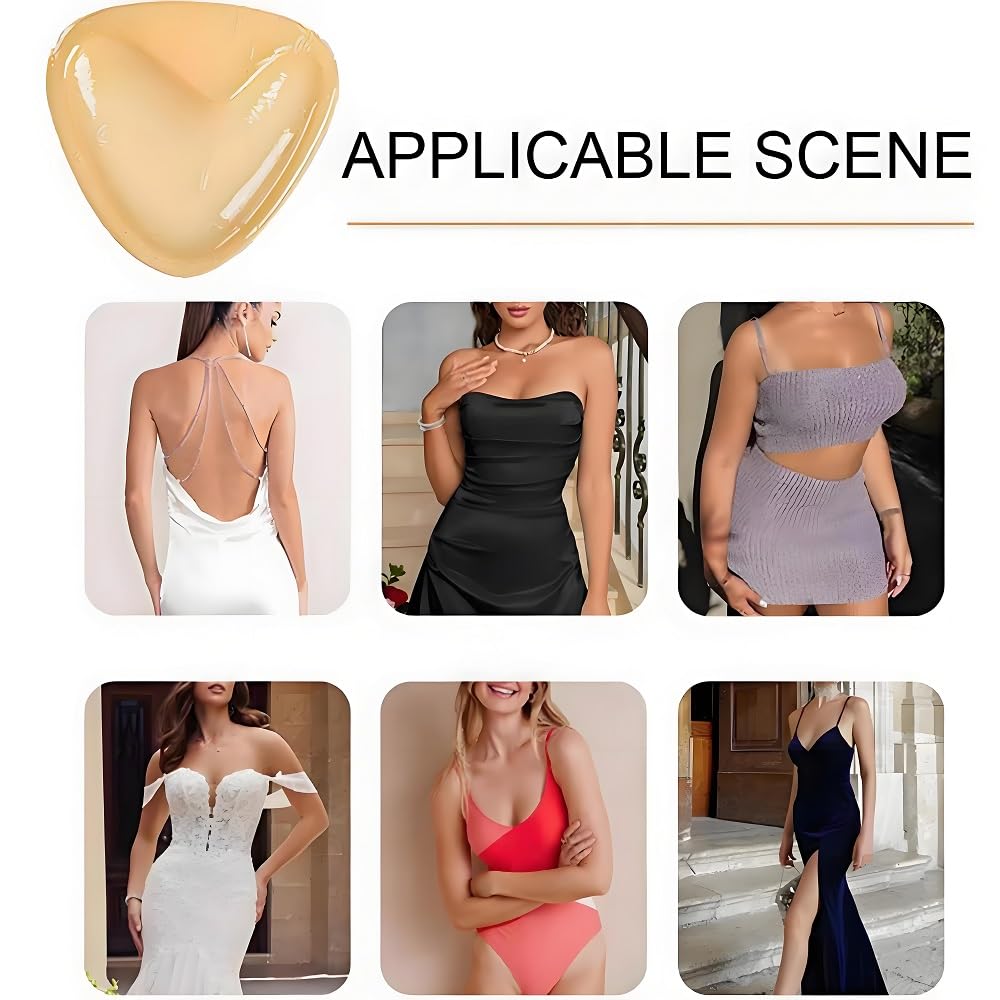 2024 Newest Ultra Boost Inserts, Double-Sided Adhesive Pads, Sticky Bikini Padding Inserts for Sports Bra, Swimsuit, Light Skin Tone, A,B,C,D - AVYXO