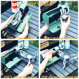 Foldable Camping Butane Stove, Portable Camping Stove Outdoor Gas Stove with Storage Bag suitable for Picnic, Backpacking Hiking, Adventure, Home Travel, Outdoor Patio, RV Trip - AVYXO