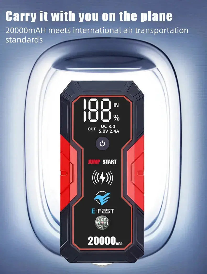 E-FAST  12v power bank with battery rescue starter car rescue starting power supply - AVYXO