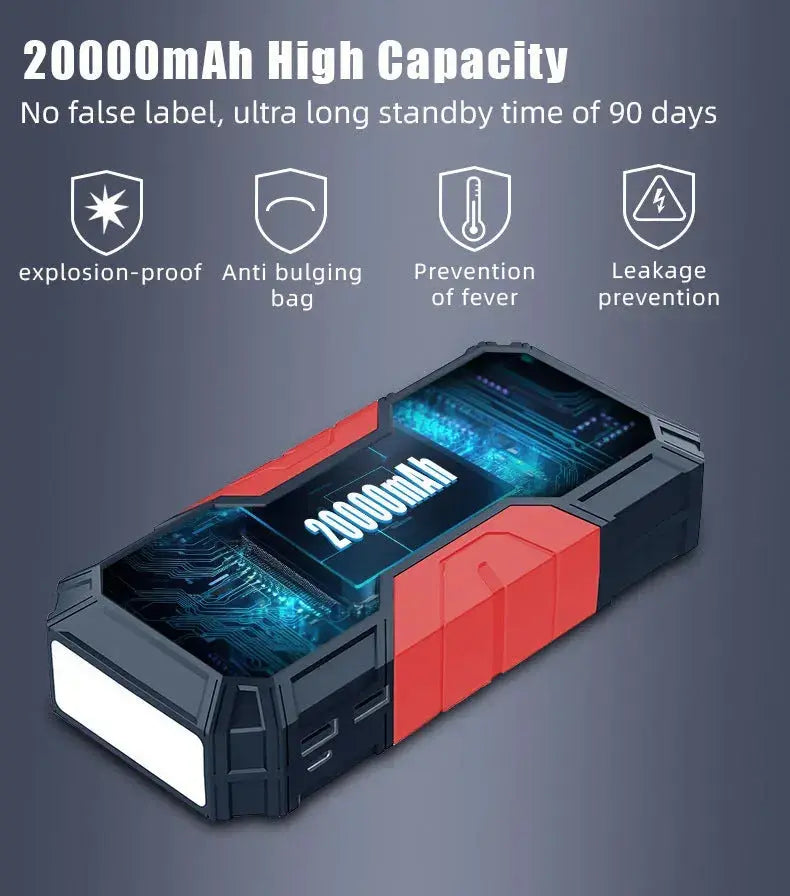 E-FAST  12v power bank with battery rescue starter car rescue starting power supply - AVYXO
