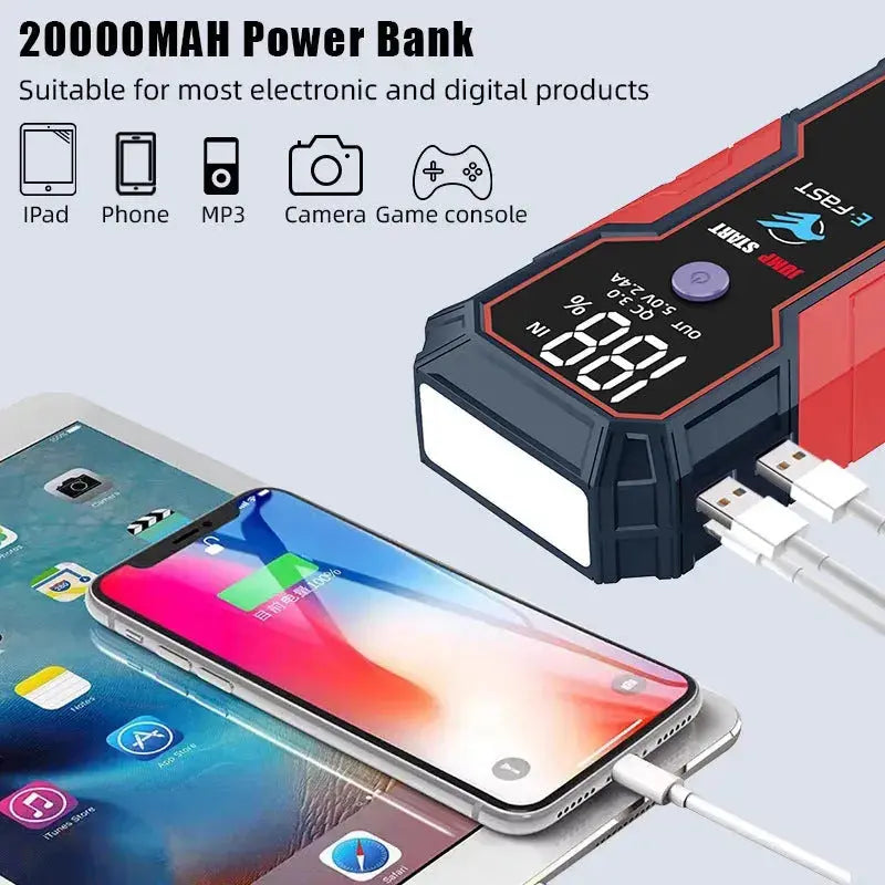 E-FAST  12v power bank with battery rescue starter car rescue starting power supply - AVYXO