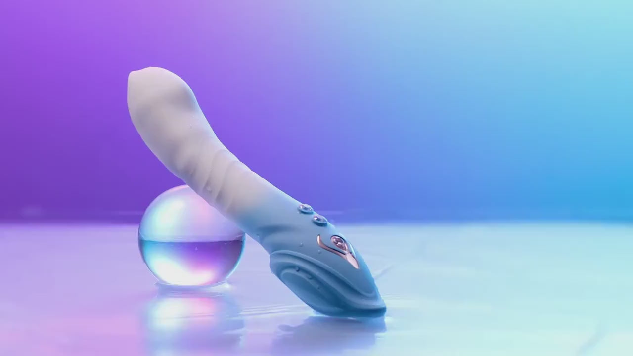 45° Curved Bendable Female Vibrating Vaginal Massager - 30 Frequency Thrust & Vibration Modes