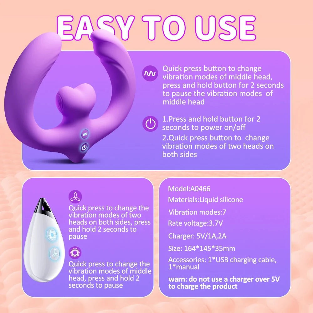 Strapless G-Spot Dildo - 3 Motors & 10 Vibrations - AVYXO