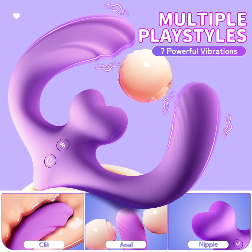 Strapless G-Spot Dildo - 3 Motors & 10 Vibrations - AVYXO